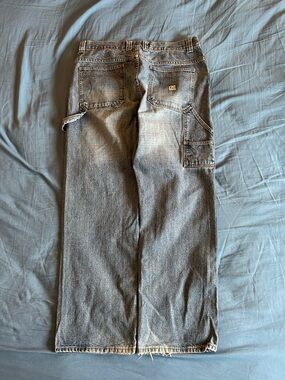 Vintage Y2K JNCO Style Carpenter Jeans Faded Wide Leg Baggy Y2K 34x30 Denim